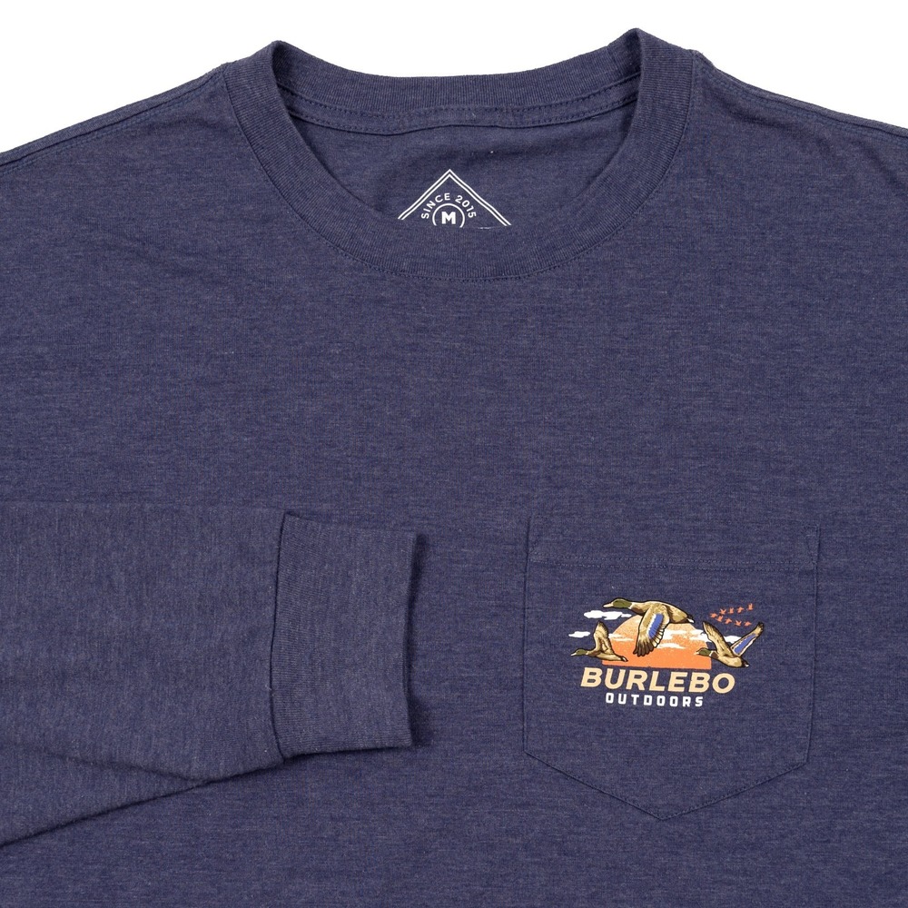 BURLEBO Shirt Mens Medium Long Sleeve Cotton Polyester Duck Hunting Outdoors
